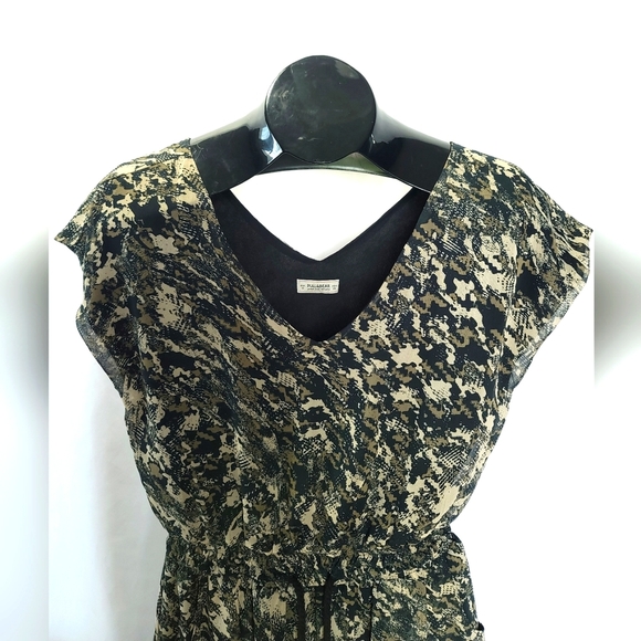 Pull&Bear Drawstring Pocketed Abstract Print Dress Size M - Picture 5 of 10